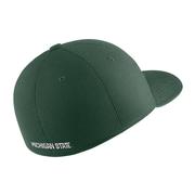 Michigan State Nike Swoosh Raised Logo Flex Fit Hat